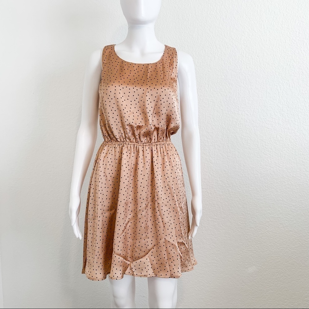 Forever 21 Rose Gold Polka Dot Dress